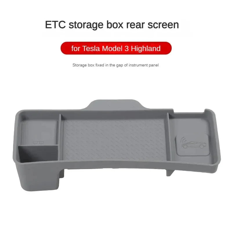 Storage Tray for Tesla Model 3 Highland 2024 Dashboard, Silicone Panel MY 2025
