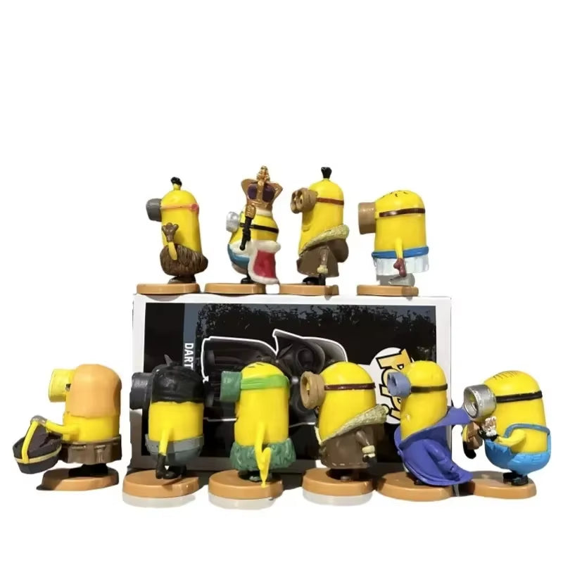 12Pcs/Set Kawai Miniones Anime Figure Toys 3D Eye Despicable Miniones Action Figures Classic Toys Xmas Gifts for Children
