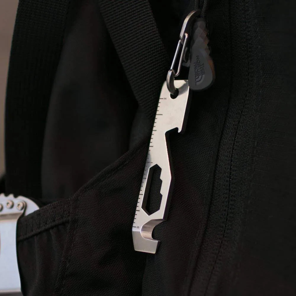 Multifunctional 10 in 1 EDC Pocket Survival Tool Camping Equipment Bottle Opener Ruler Key Chain Outdoor Tool for Hiking Camping
