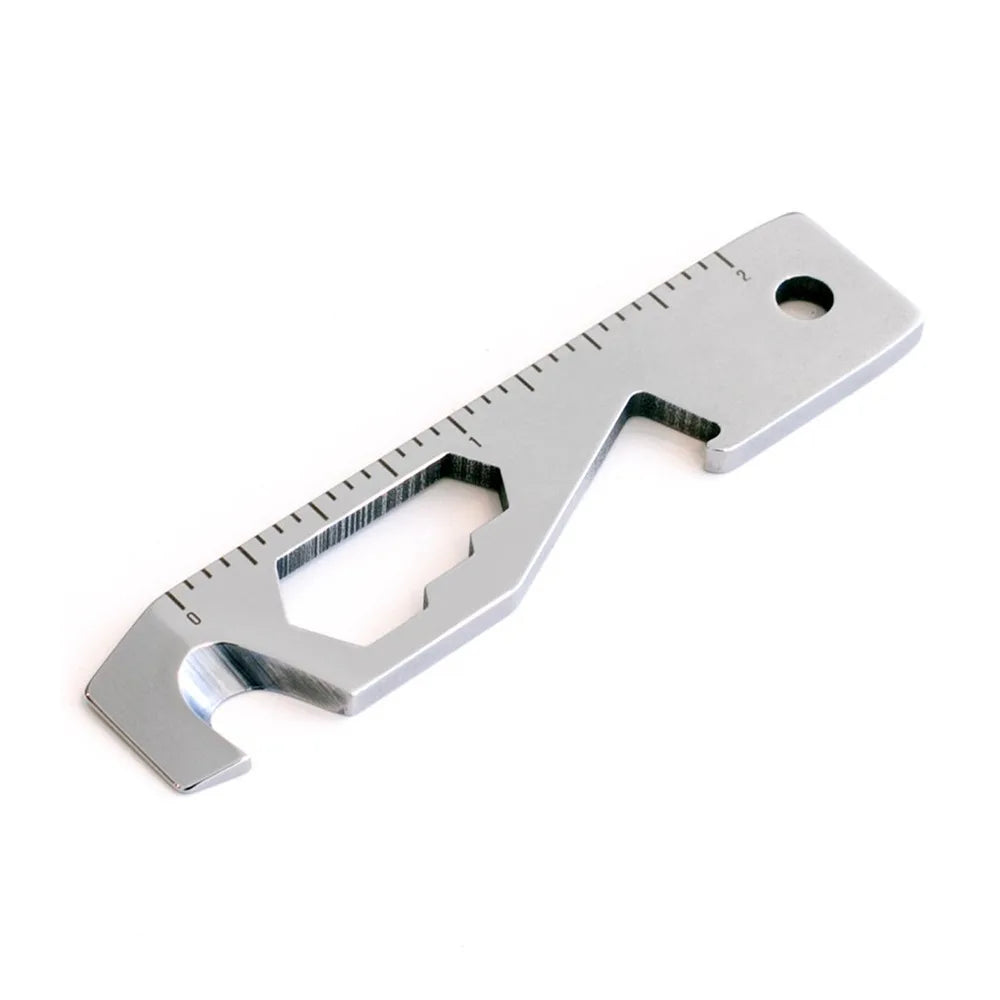 Multifunctional 10 in 1 EDC Pocket Survival Tool Camping Equipment Bottle Opener Ruler Key Chain Outdoor Tool for Hiking Camping