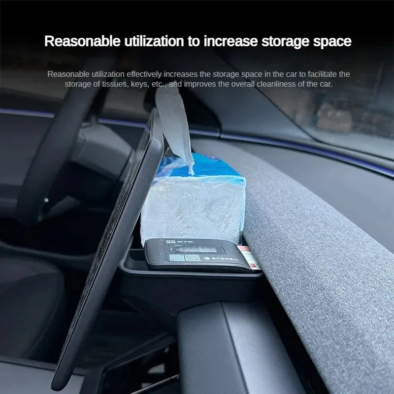 Storage Tray for Tesla Model 3 Highland 2024 Dashboard, Silicone Panel MY 2025